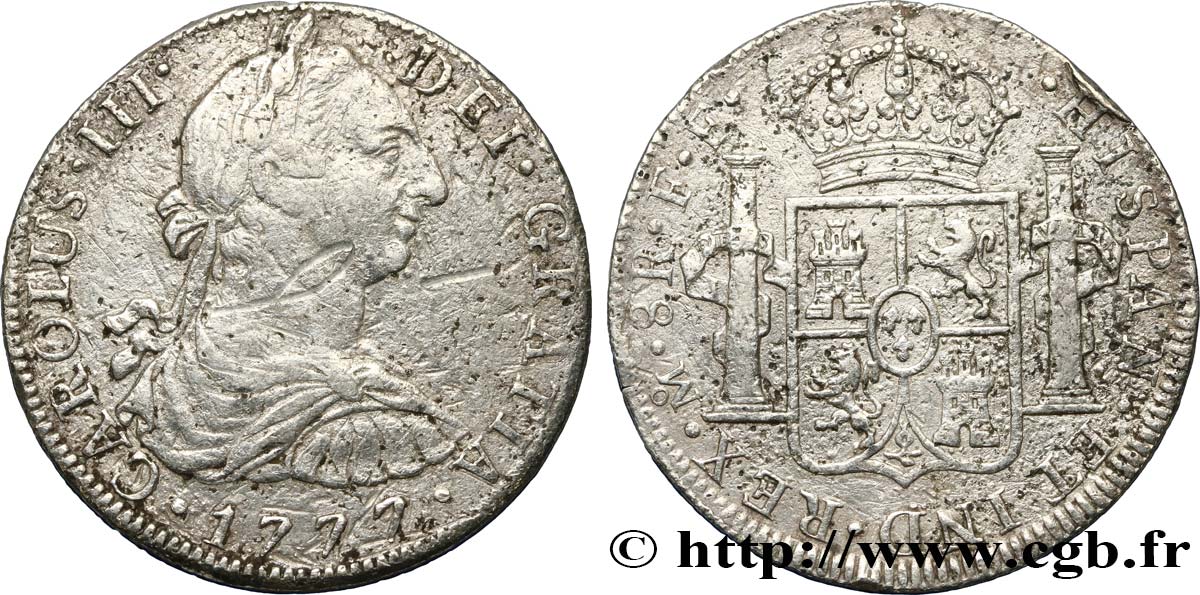 MESSICO 8 Reales Charles III 1777 Mexico q.BB 