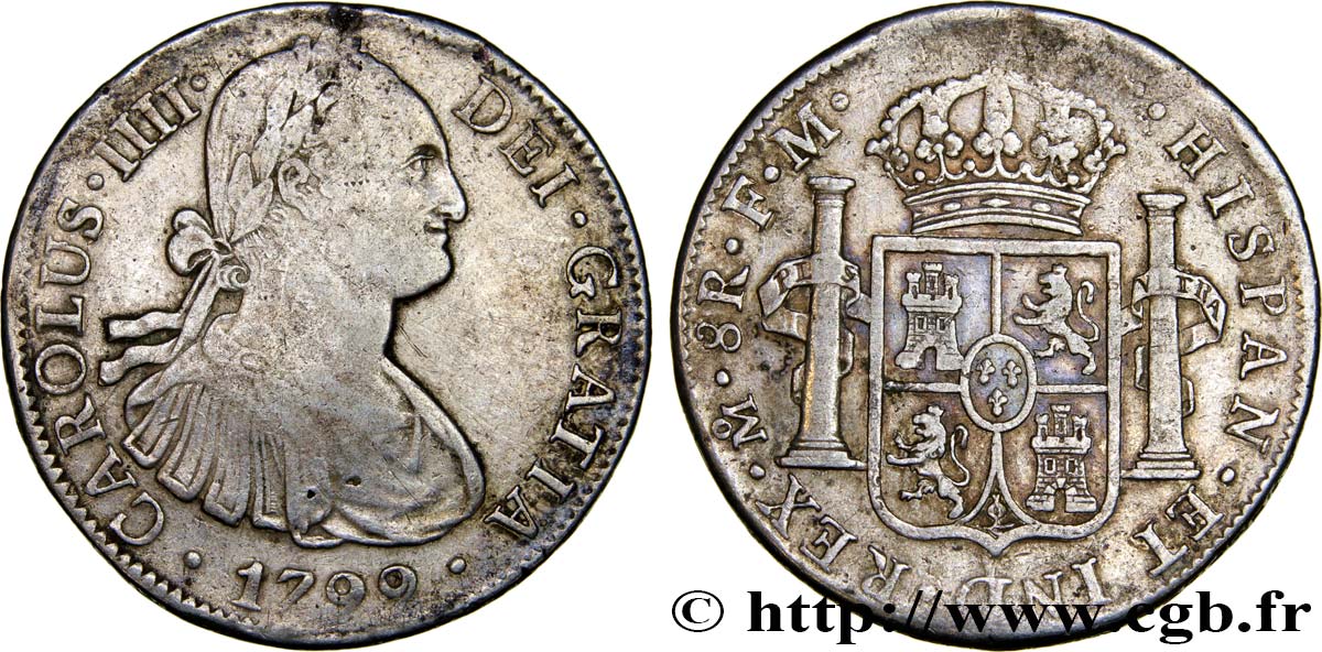 MESSICO 8 Reales Charles IV 1799 Mexico q.BB 