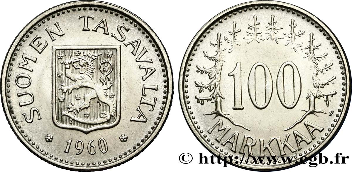 FINNLAND 100 Markkaa 1960 Helsinki VZ 