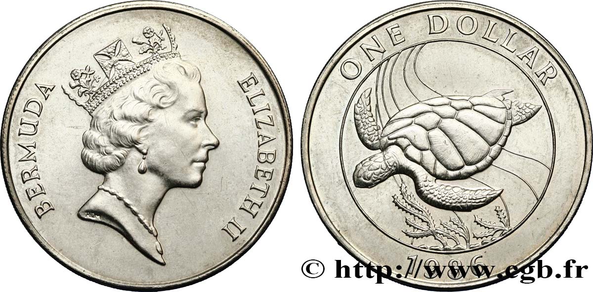 BERMUDA 1 Dollar 1985  AU 