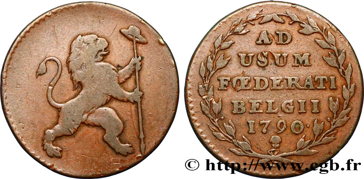 BELGIO - STATI BELGI UNITI 2 Liards Insurrection de 1790 1790 Bruxelles MB 