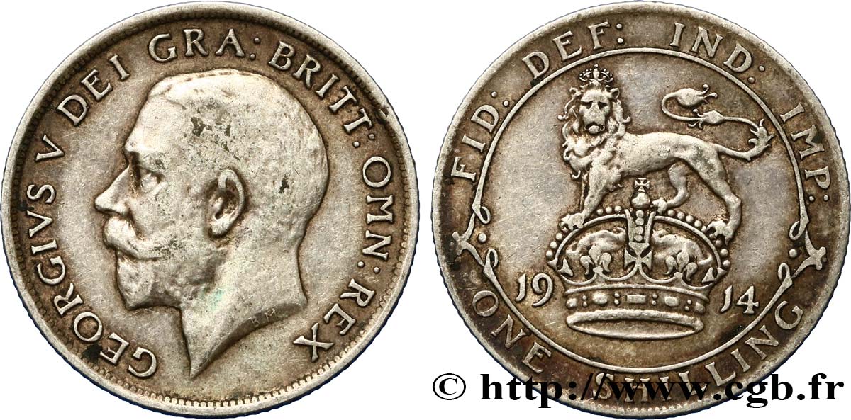 REGNO UNITO 1 Shilling Georges V 1914  BB 