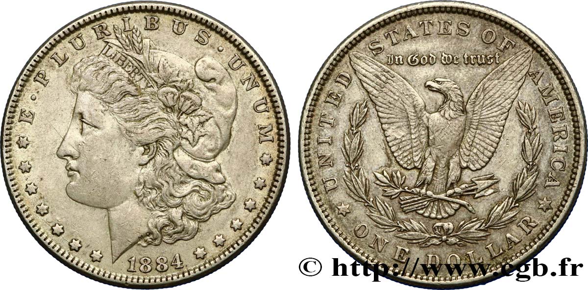 VEREINIGTE STAATEN VON AMERIKA 1 Dollar Morgan 1884 Philadelphie SS/fVZ 