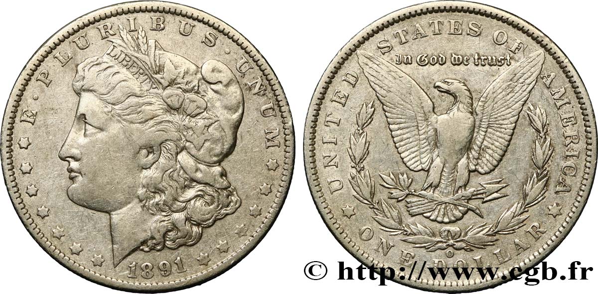 STATI UNITI D AMERICA 1 Dollar Morgan 1891 Nouvelle-Orléans - O q.BB 