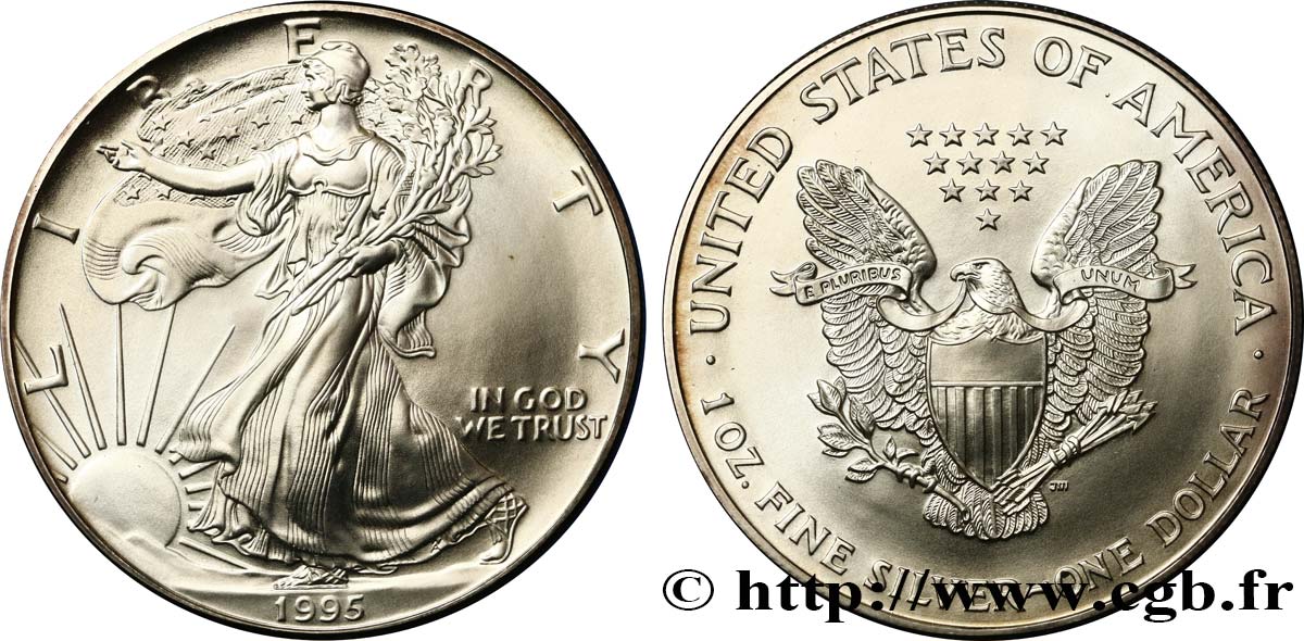 VEREINIGTE STAATEN VON AMERIKA 1 Dollar type Silver Eagle 1995 Philadelphie fST 