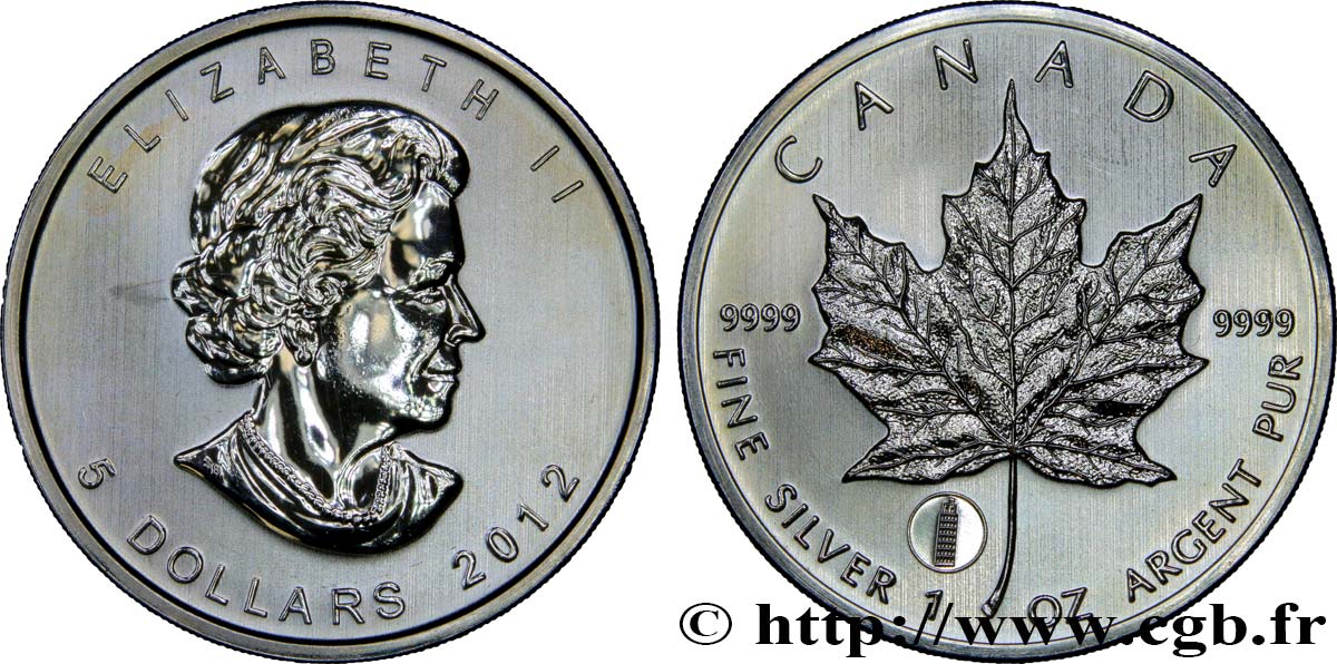 CANADá
 5 Dollars (1 once) 2012  SC 