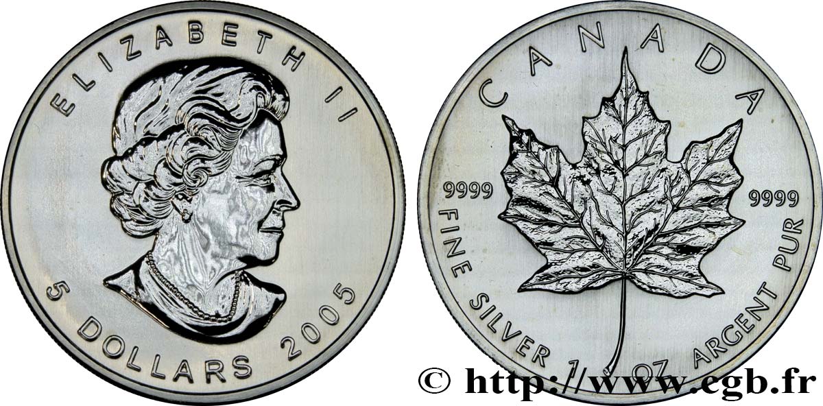 CANADá
 5 Dollars (1 once) 2005  SC 