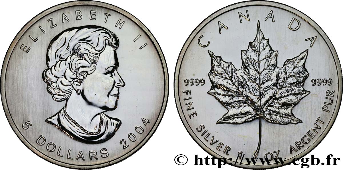 CANADá
 5 Dollars (1 once) 2004  SC 