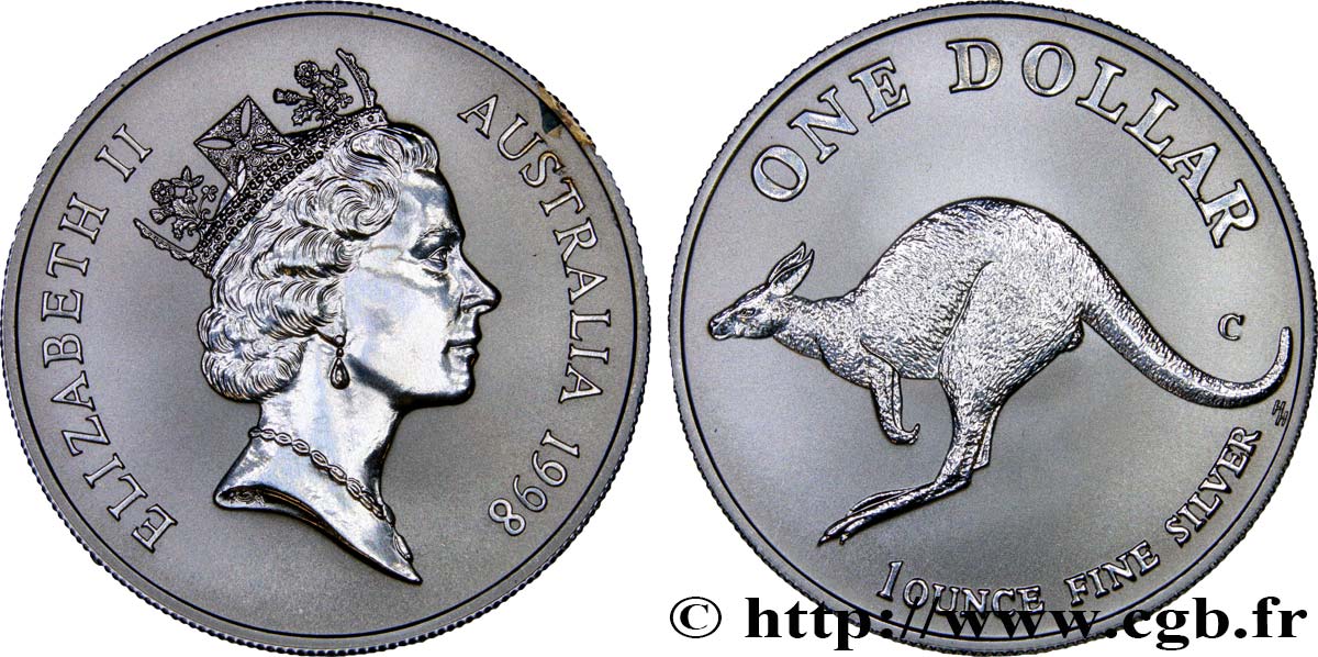 AUSTRALIA 1 Dollar Kangourou 1998 Canberra MS 