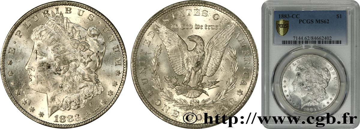 ÉTATS-UNIS D AMÉRIQUE 1 Dollar Morgan 1883 Carson City  MS 