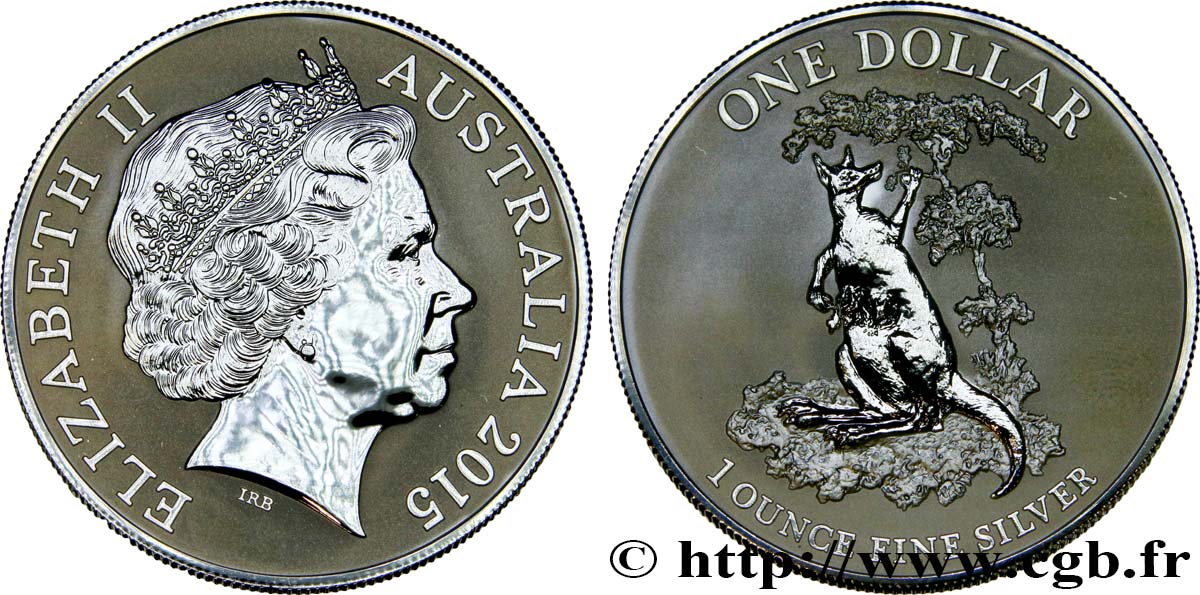 AUSTRALIEN 1 Dollar Kangourou 2015  fST 