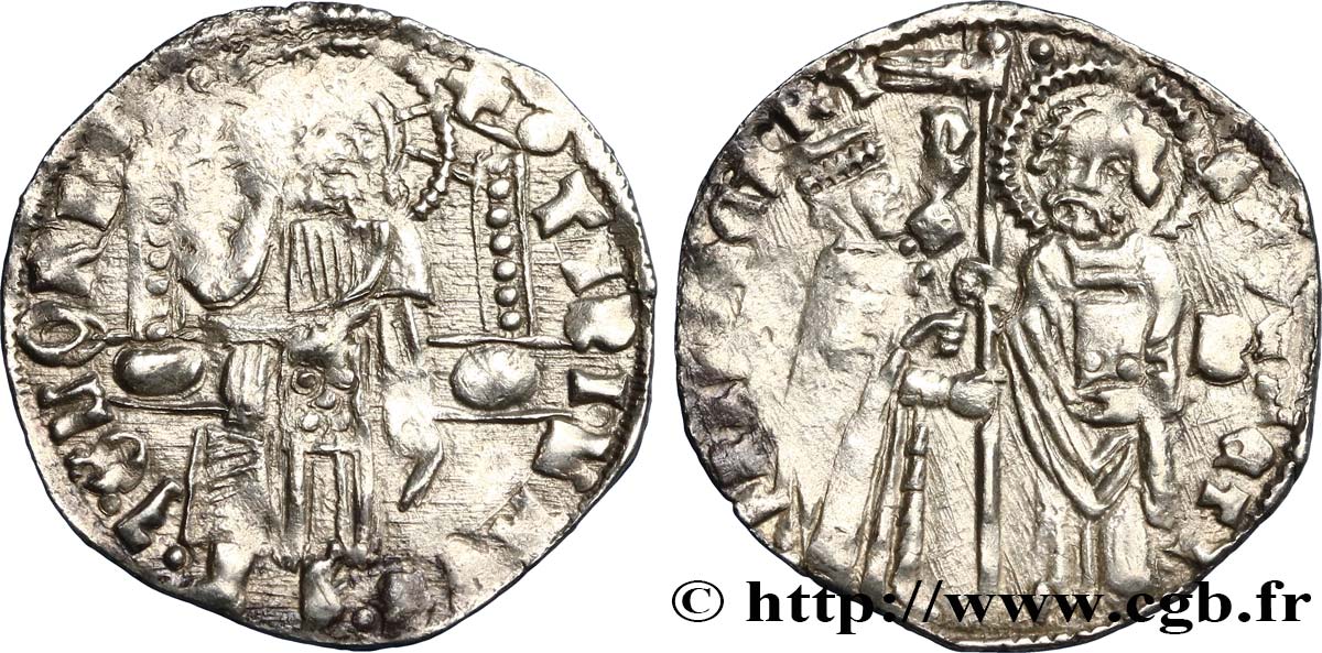 ITALIE - VENISE - FRANCESCO FOSCARI (65e doge) Grosso ou Matapan n.d. Venise TTB+ 
