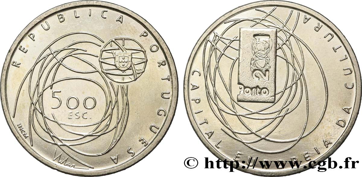 PORTOGALLO 500 Escudos Porto 2001, capitale européenne de la culture 2001  SPL 