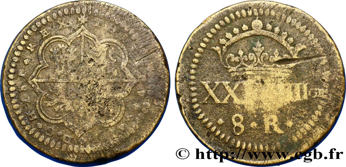 SPAIN (KINGDOM OF) - MONETARY WEIGHT Poids monétaire pour la pièce de 8 Reales de Philippe IV n.d.  VF 