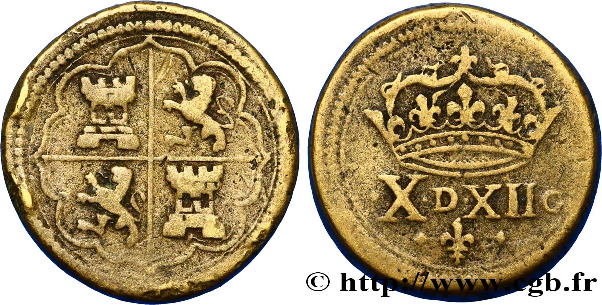 SPAIN (KINGDOM OF) - MONETARY WEIGHT Poids monétaire pour la pièce de 4 Reales n.d.  VF 
