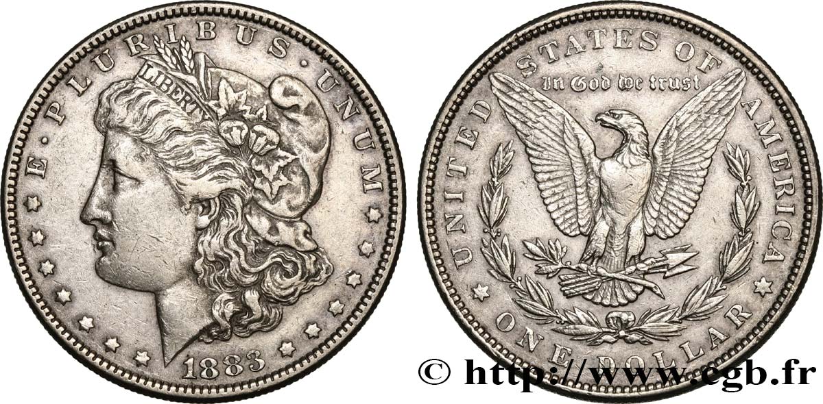ÉTATS-UNIS D AMÉRIQUE 1 Dollar Morgan 1883 Philadelphie TTB 