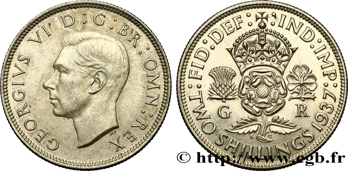 UNITED KINGDOM 1 Florin Georges VI 1937  AU/AU 