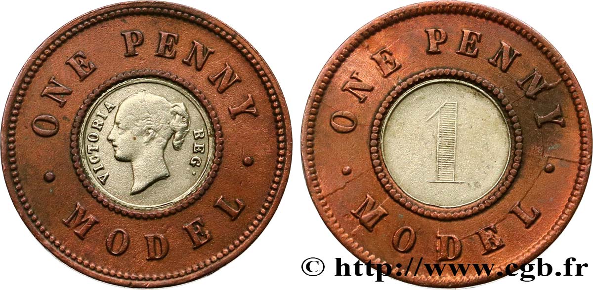 GRAN BRETAGNA - VICTORIA 1 Penny Model n.d. Londres q.SPL 