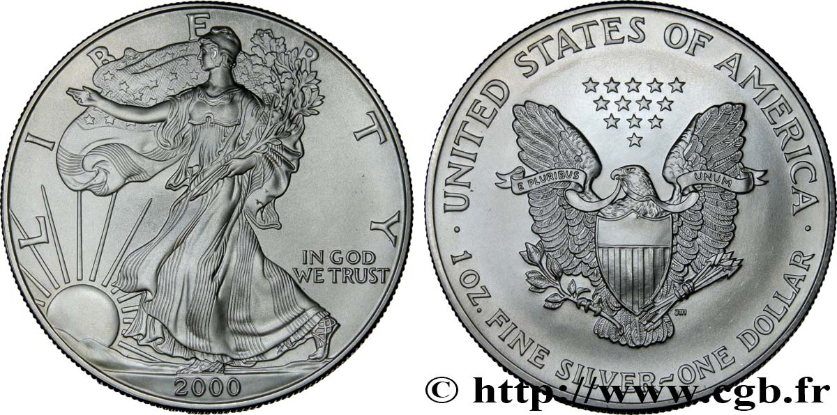 UNITED STATES OF AMERICA 1 Dollar type Silver Eagle 2000  MS ANACS