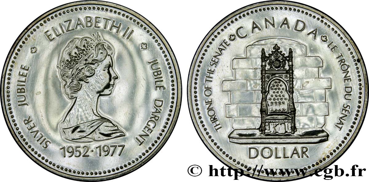 CANADA 1 Dollar Jubilé d’Elisabeth II 1977  SPL 