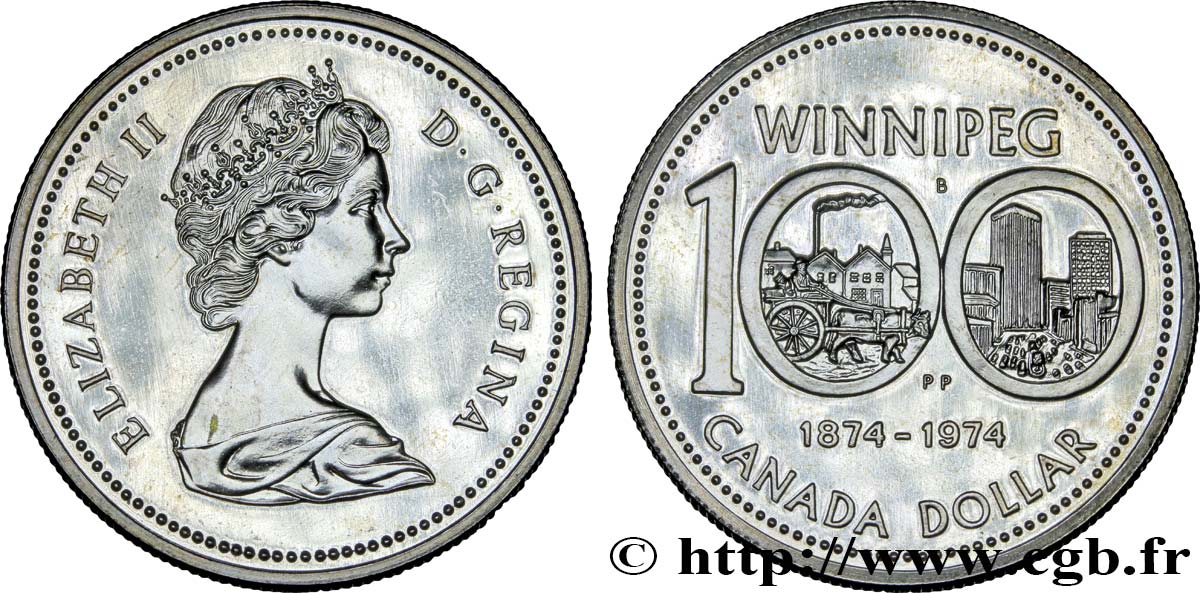 CANADA 1 Dollar centenaire de Winnipeg 1974  MS 