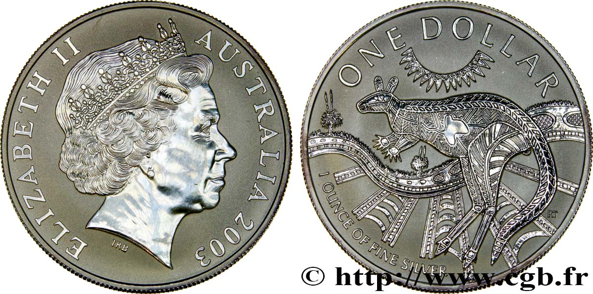 AUSTRALIA 1 Dollar Kangourou 2003  MS 