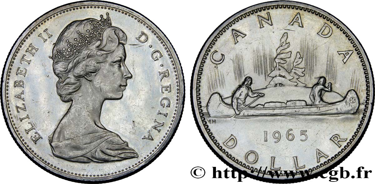 CANADá
 1 Dollar Elisabeth II 1965  EBC 