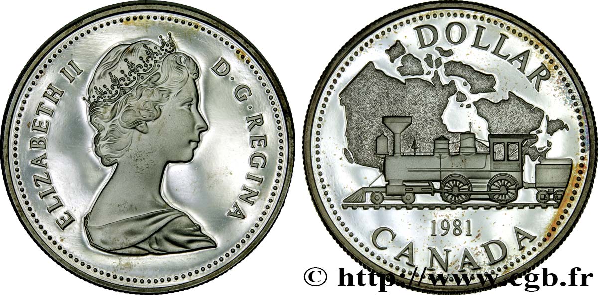 CANADá
 1 Dollar Proof Transcontinental 1981  SC 