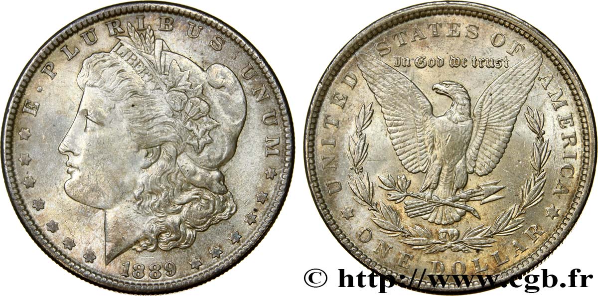 ÉTATS-UNIS D AMÉRIQUE 1 Dollar Morgan 1889 Philadelphie q.SPL/SPL 