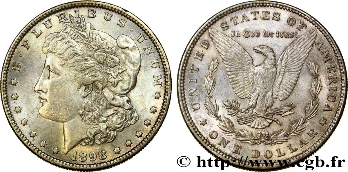 ESTADOS UNIDOS DE AMÉRICA 1 Dollar Morgan 1898 Philadelphie EBC/SC 