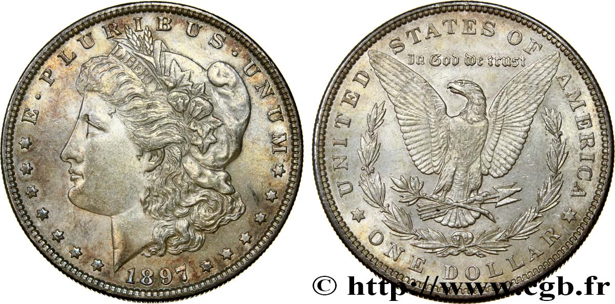 UNITED STATES OF AMERICA 1 Dollar Morgan 1897 Philadelphie AU/MS 