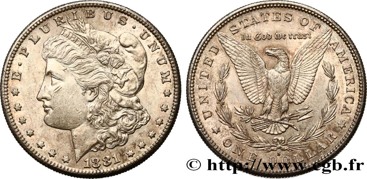 ÉTATS-UNIS D AMÉRIQUE 1 Dollar Morgan 1881 San Francisco MS 