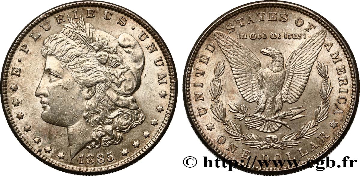 ÉTATS-UNIS D AMÉRIQUE 1 Dollar Morgan 1885 Philadelphie MS 
