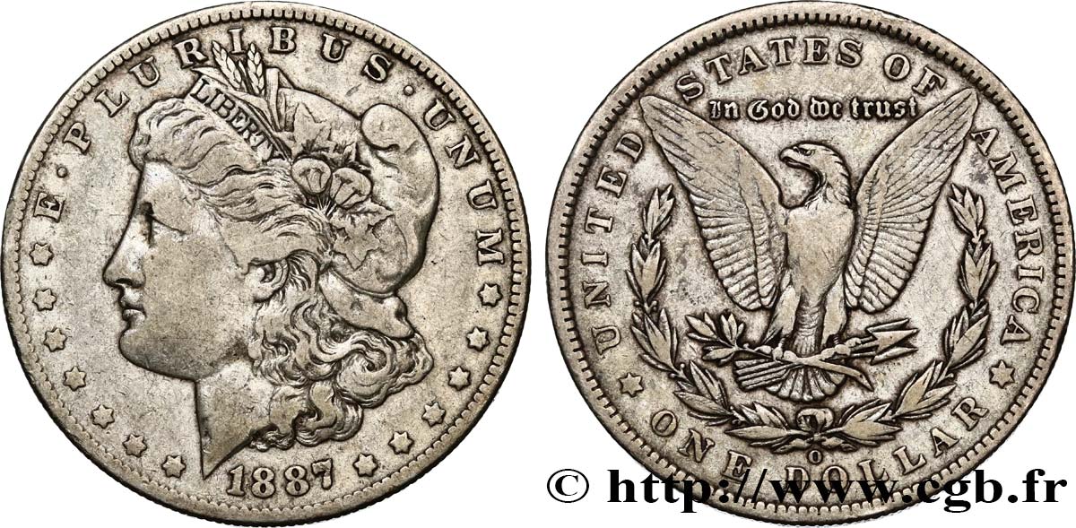 STATI UNITI D AMERICA 1 Dollar Morgan 1887 Nouvelle-Orléans q.BB 