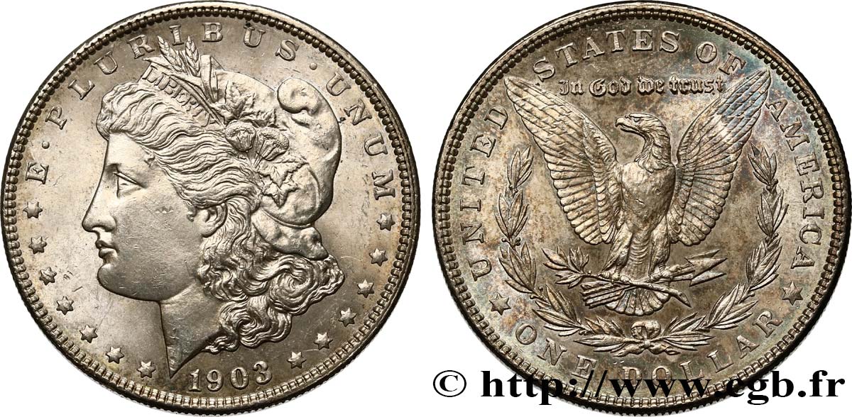UNITED STATES OF AMERICA 1 Dollar Morgan 1903 Philadelphie MS 