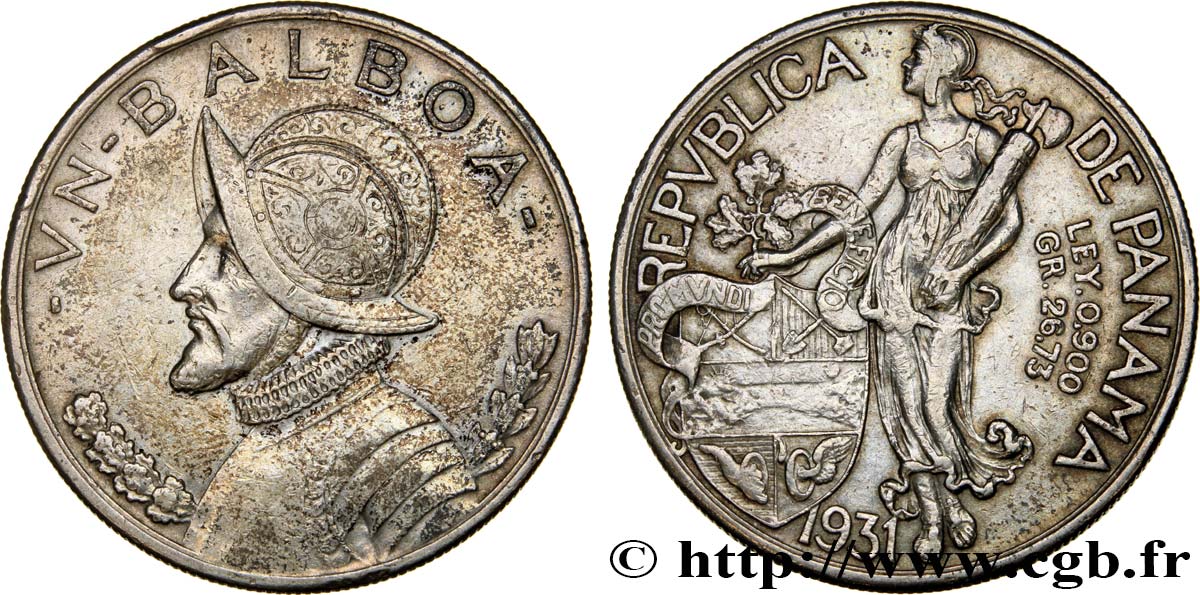 PANAMá 1 Balboa Vasco Nunez de Balboa 1931  MBC 