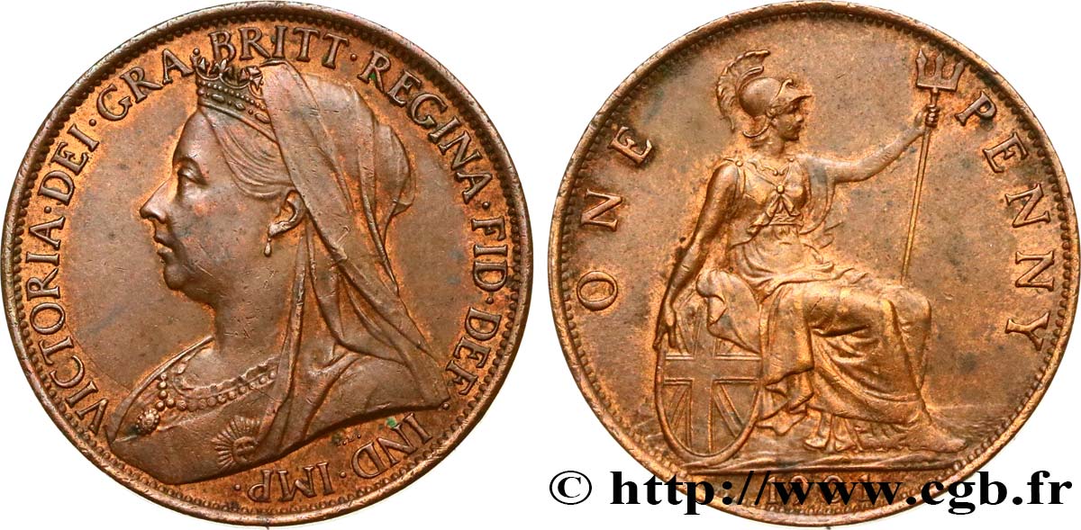 ROYAUME-UNI 1 Penny Victoria 1901  SUP 
