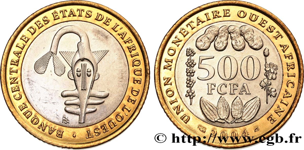 WEST AFRICAN STATES (BCEAO) 500 Francs BCEAO 2004 Pessac MS 