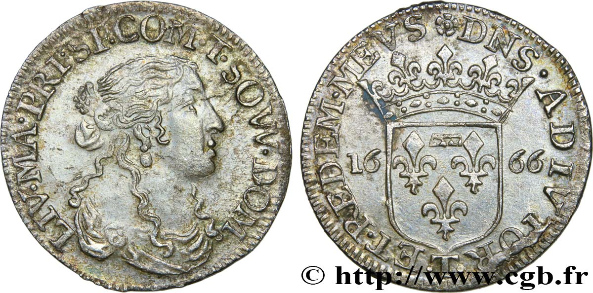 ITALIE - LIGURIE - MARQUISAT DE TASSAROLO - LIVIE CENTURIONI OLTREMARINI MALASPINI Douzième d&nbsp;écu ou Luigino 1666 Tassarolo SUP/TTB+ 