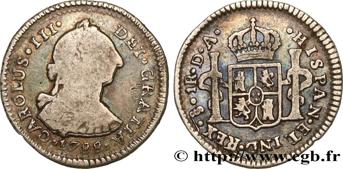 CHILE
 1 Real Charles III 1788 Santiago S 