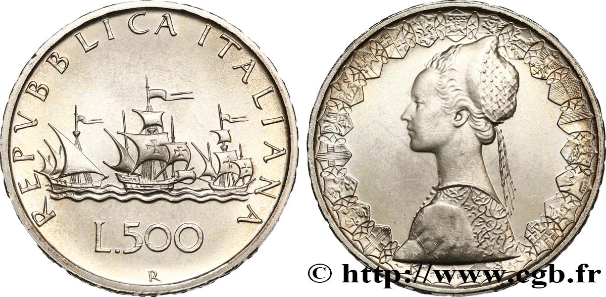 ITALY 500 Lire “caravelles” 2001 Romes MS 