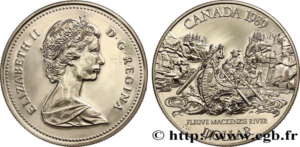 CANADA 1 Dollar MacKenzie River 1989  MS 