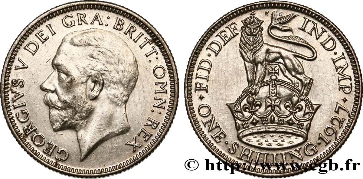 REINO UNIDO 1 Shilling Georges V 1927 Londres EBC 
