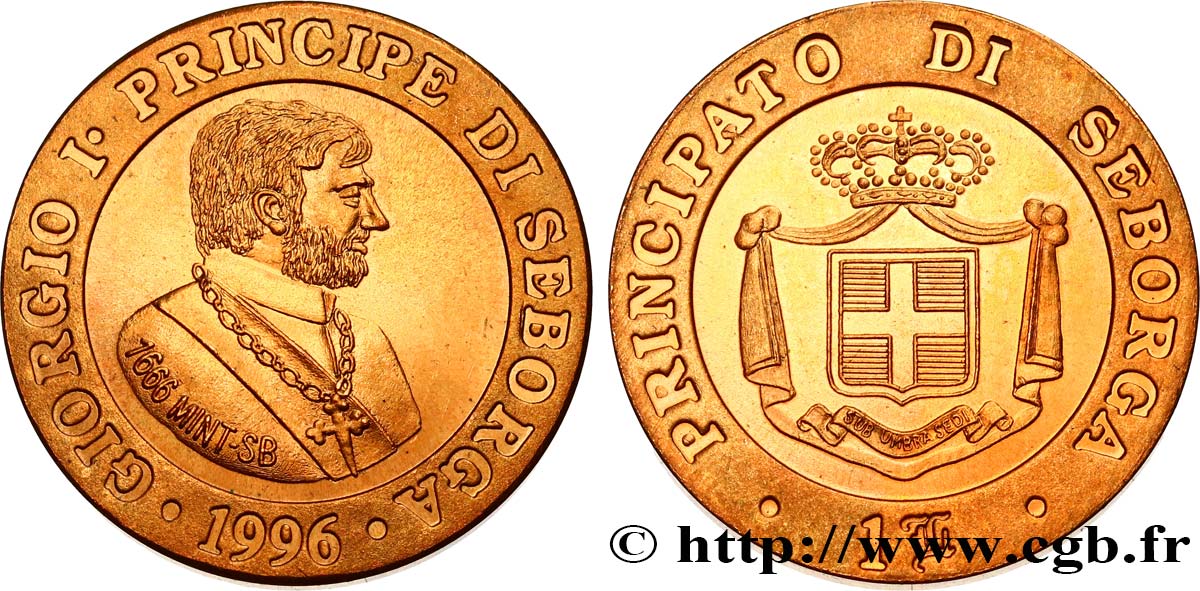ITALY – PRINCIPALITY OF SEBORGA - GIORGIO Ier Luigino Proof 1996  MS 