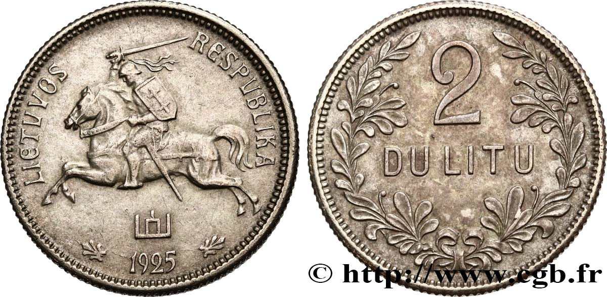LITUANIE 2 Litu 1925 Vilnius TTB+ 