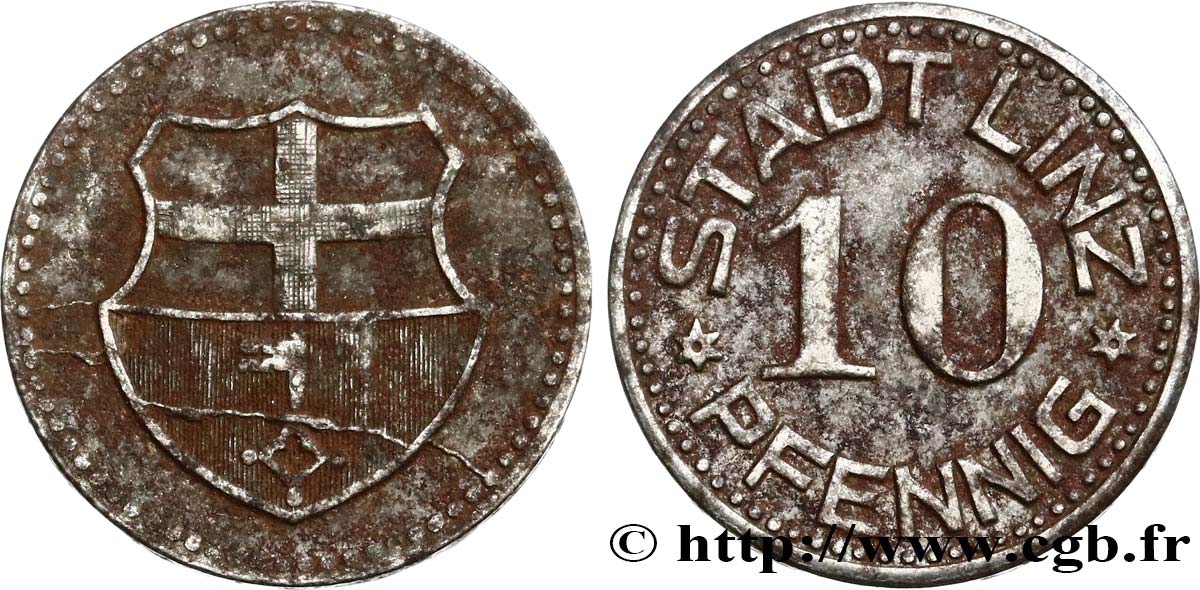 GERMANY - Notgeld 10 Pfennig Linz am Rhein N.D.  XF 
