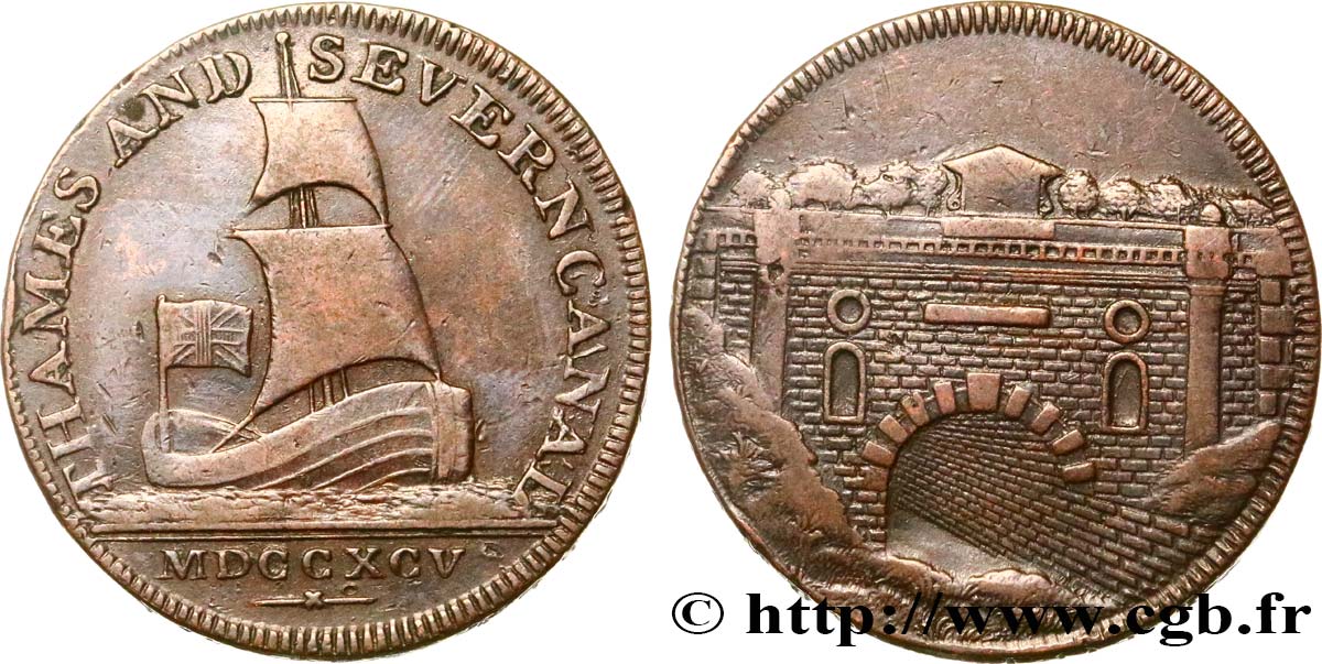 ROYAUME-UNI (TOKENS) 1/2 Penny Thames and Severn Canal - Brimscombe Port 1795  TTB 