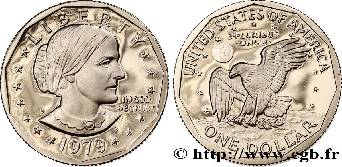 UNITED STATES OF AMERICA 1 Dollar Proof Susan B. Anthony  1979 San Francisco - S MS 