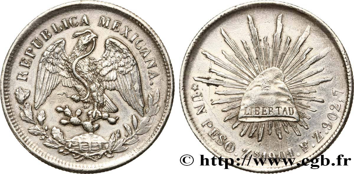 MEXIKO 1 Peso 1901 Zacatecas fVZ 