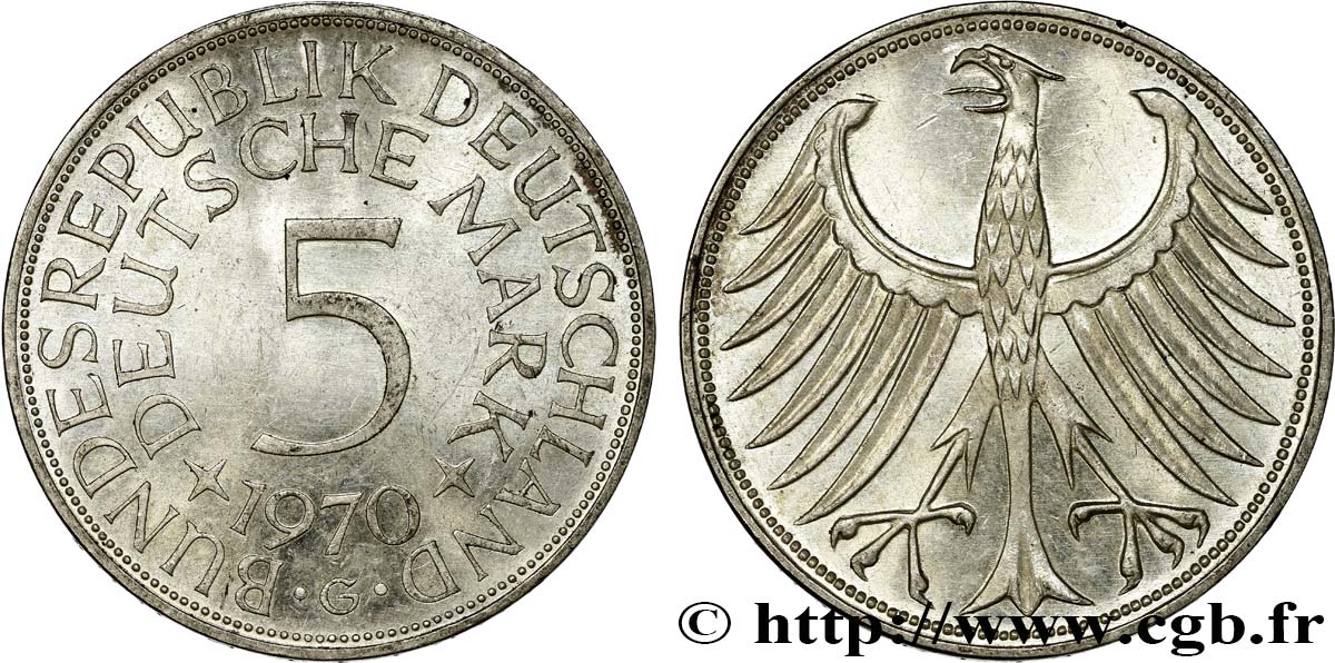 GERMANY 5 Mark 1970 Karlsruhe MS 
